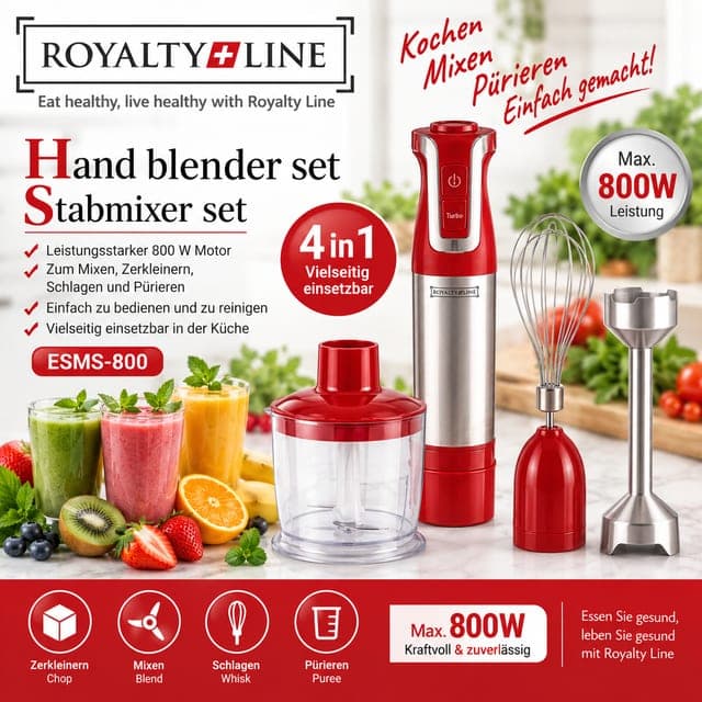 Royalty Hand blender set Stabmixer – Bild 1