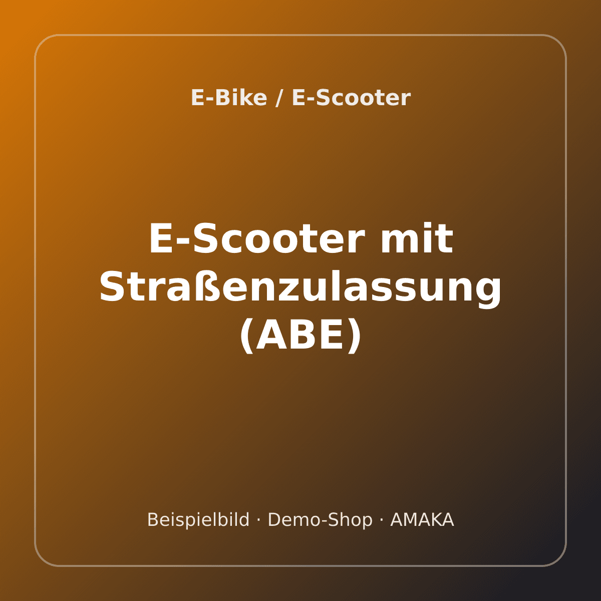 E-Scooter mit Straßenzulassung (ABE) – Bild 1