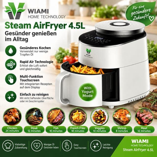 Wiami Steam AirFryer 4.5L – Bild 1