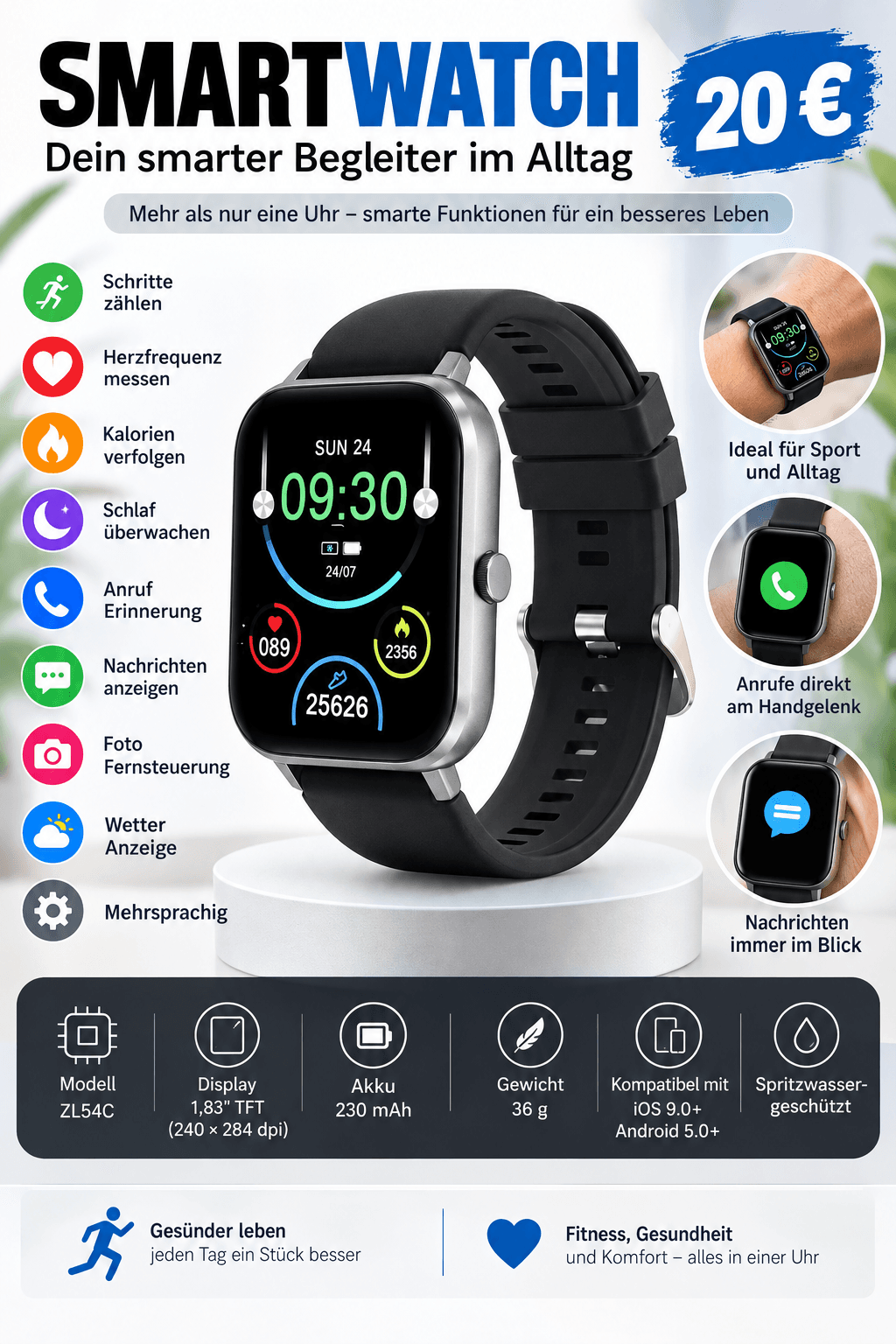 Smart Watch Technical Parameters