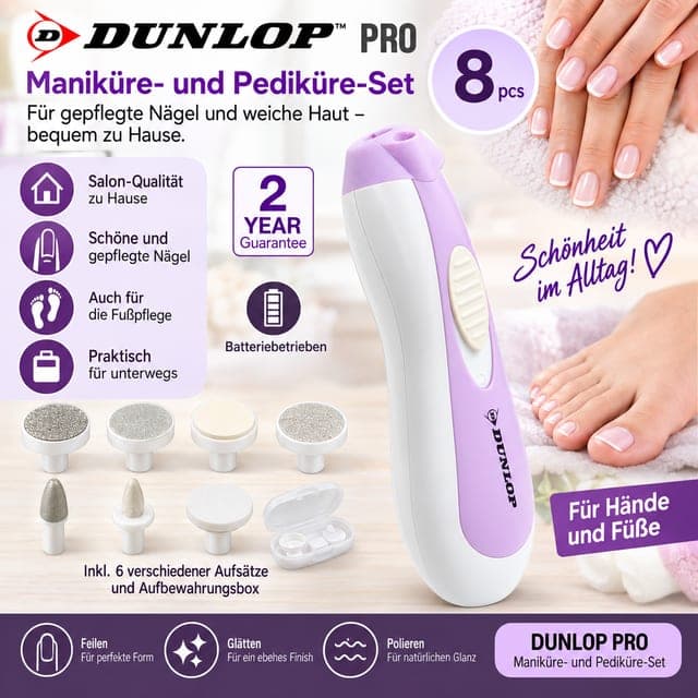 Dunlup Manicure & Pedicure Set – Bild 1