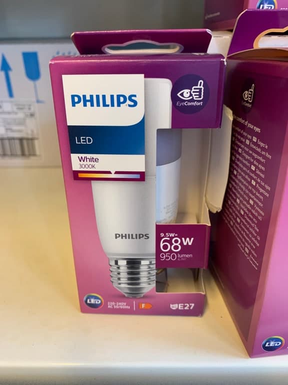 Philips LED E27 9.5W (68W) 3000K Weiß 950lm Hochleistung