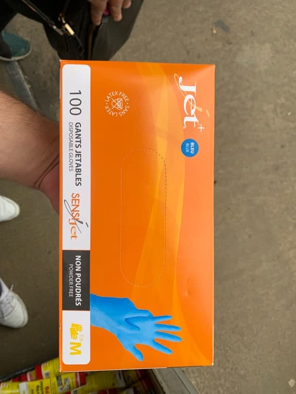 Jet+ Sensjet Einweg-Nitril-Handschuhe blau 100 Stück Größe M (latexfrei, ungepudert)