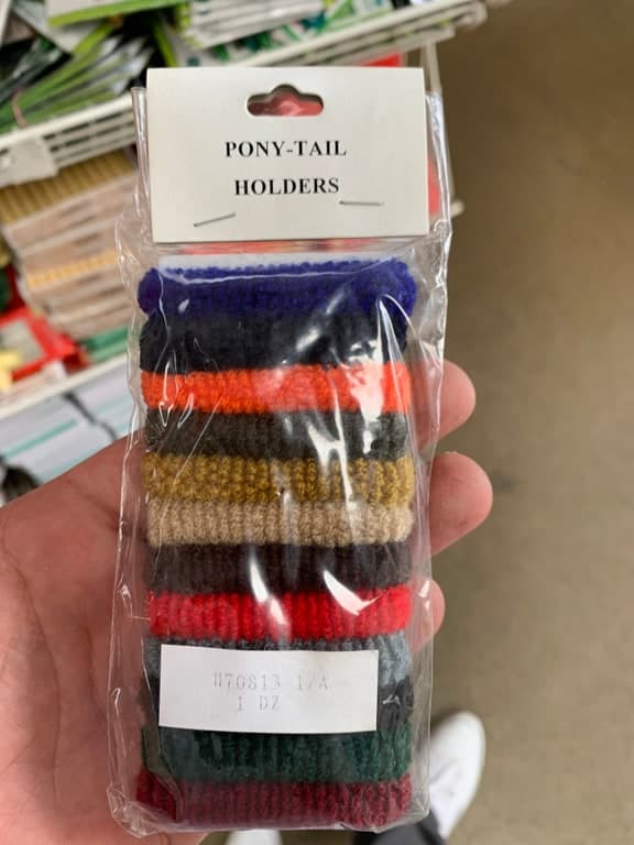 Pony-Tail Holders 12er-Set Haargummis bunt geriffelt (Damen-Haaraccessoire)