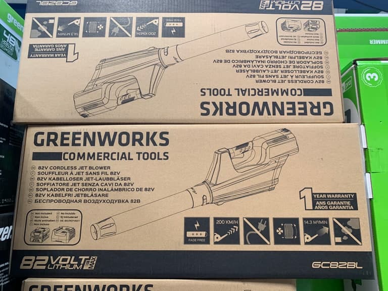 Greenworks 82V Akku-Laubbläser GC82BL – Commercial Tools 200 km/h
