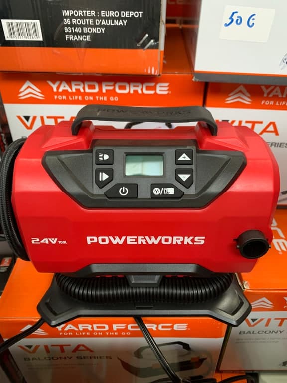 Powerworks Akku-Werkzeug Dual Voltage (Verpackungsfront — bitte Modell prüfen)