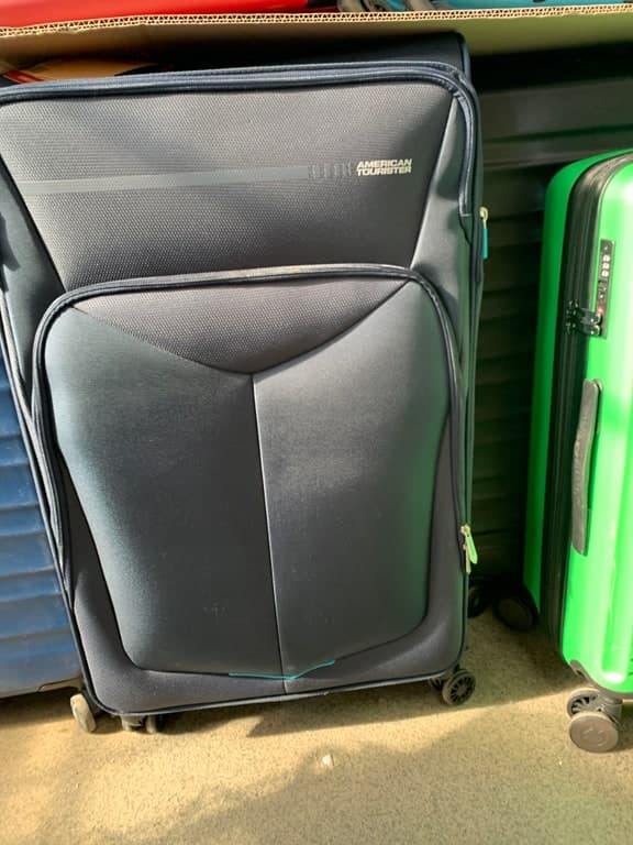 American Tourister Stoff-Koffer Trolley navy-blau 4-Rad (Soft-Side Reisekoffer)