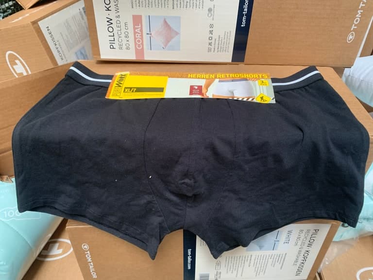 Tom Tailor RetroShorts Herren Boxershorts schwarz mit türkis-Streifen (REWE-Lizenz)
