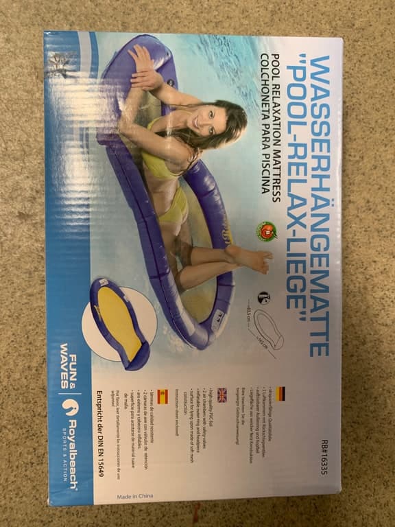 Royalbeach Fun & Waves Wasserhängematte Pool-Relax-Liege RB#16335 ca. 165×83 cm
