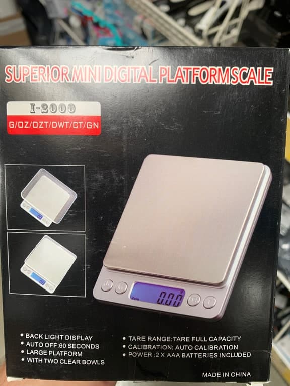 Superior I-3000 Mini Digital-Praezisionswaage 0,01g (Tare, Backlight, 2 Schalen)