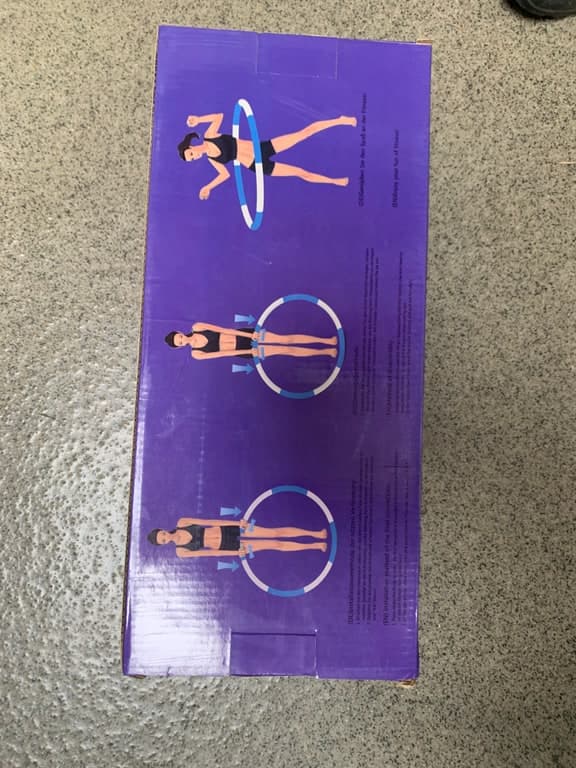 Hula-Hoop / Fitness-Reifen lila mit blauen Streifen (Erwachsenen-Sport-Reifen)