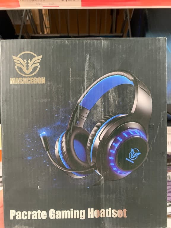 Masacegon Pacrate Gaming-Headset mit LED & Mikrofon – Schwarz/Blau